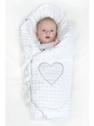 Luxus megkötős pólya Minka New Baby fehér 75x75 cm