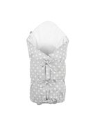 Klasszikus megkötős pólya New Baby szürke pöttyös