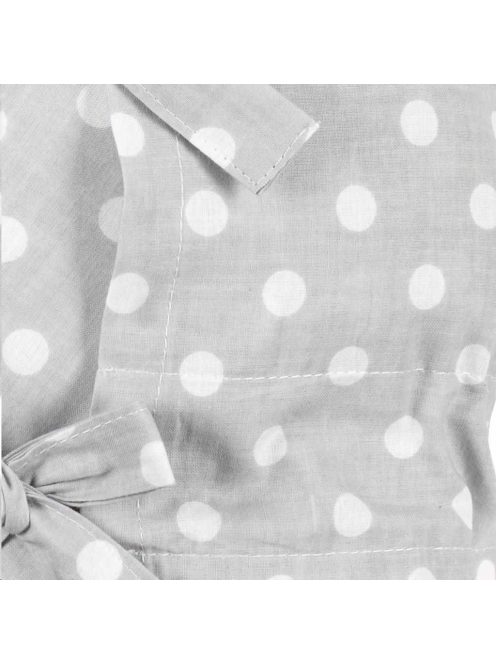 Klasszikus megkötős pólya New Baby szürke pöttyös