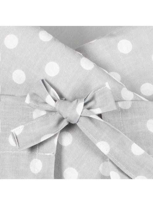 Klasszikus megkötős pólya New Baby szürke pöttyös