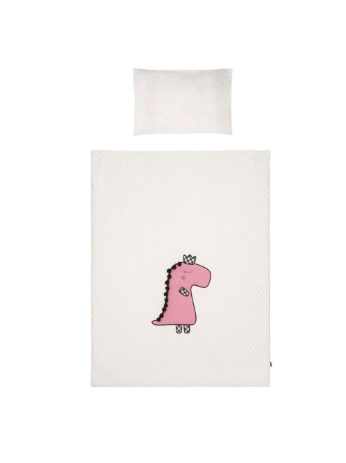 3-részes ágyneműgarnitúra Belisima Dino 3D 90/120 krémszínű-rózsaszín