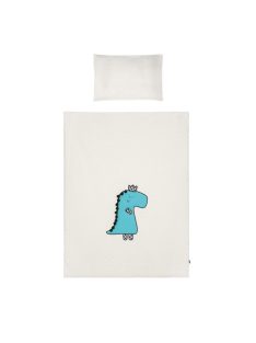   6-részes ágyneműhuzat Belisima Dino 3D 90/120 krémszínű-türkiz
