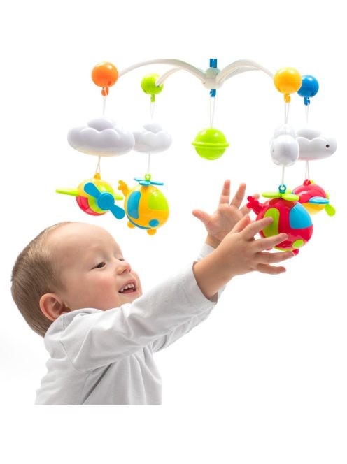 Körhinta a kiságy fölé projektorral és távirányítóval Baby Mix kék