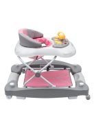 Gyerek bébikomp hintával szilikon kerekek Baby Mix rózsaszín