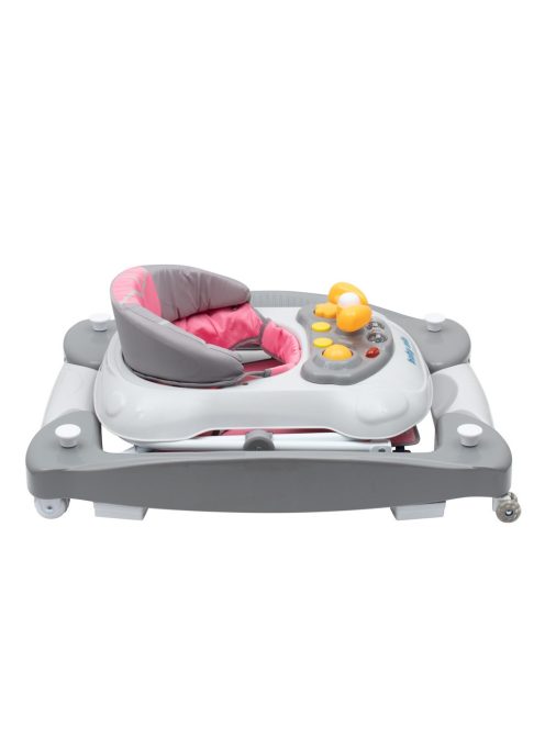 Gyerek bébikomp hintával szilikon kerekek Baby Mix rózsaszín