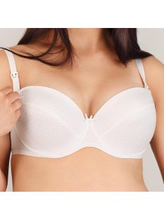 Félig merevítős szoptató melltartó New Baby Eva fehér