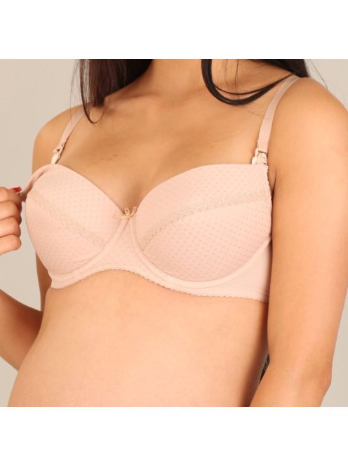 Félig merevítős szoptató melltartó New Baby Eva bézs