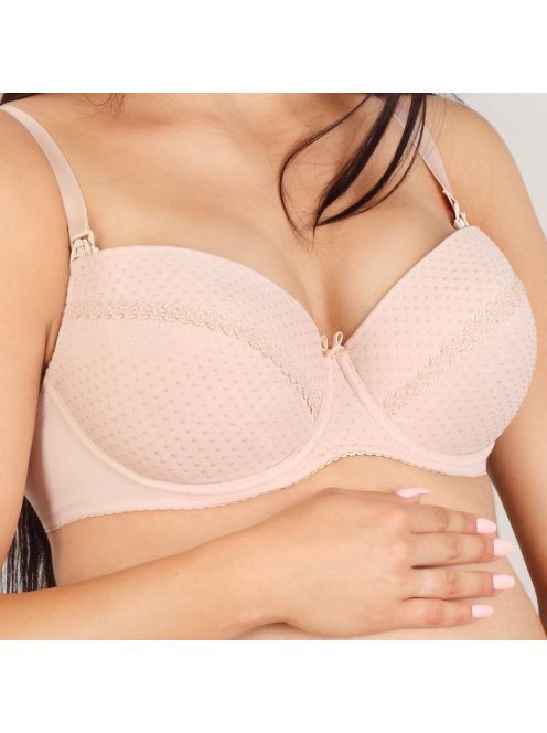 Félig merevítős szoptató melltartó New Baby Eva bézs