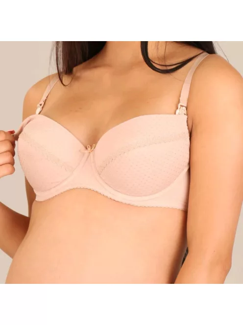 Félig merevítős szoptató melltartó New Baby Eva bézs