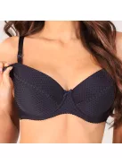 Félig merevítős szoptató melltartó New Baby Eva fekete