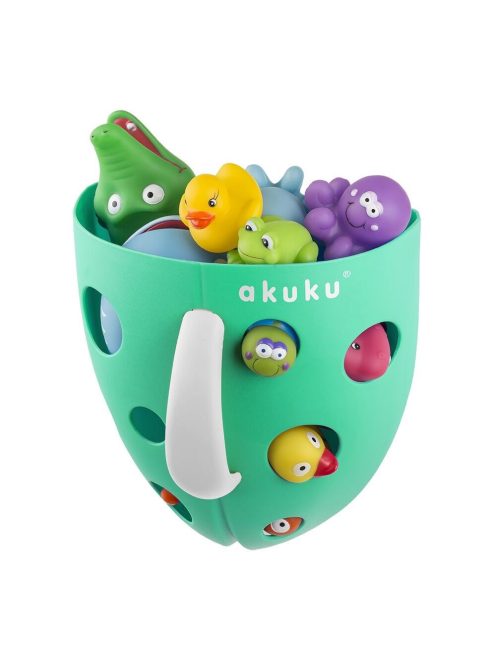 Műanyag fürdőjáték tároló Akuku szürke