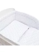 3-részes ágyneműhuzat New Baby 90/120 cm fehér szürke csillagok