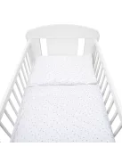 3-részes ágyneműhuzat New Baby 90/120 cm fehér szürke csillagok
