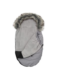 Gyermek lábzsák NEW BABY szőrmével világos szürke