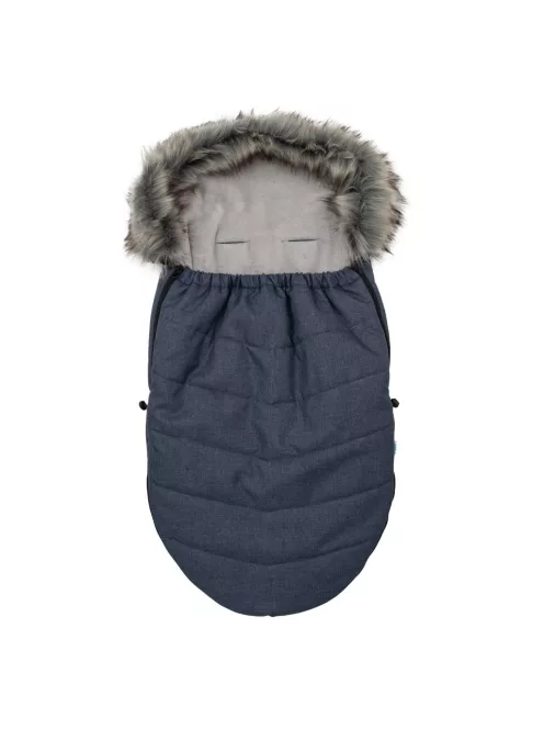 Gyermek lábzsák NEW BABY szőrmével sötétkék