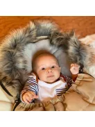 Gyermek lábzsák NEW BABY szőrmével sötétkék
