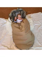 Gyermek lábzsák NEW BABY szőrmével sötétkék