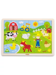 Gyermek fa puzzle Viga Farma