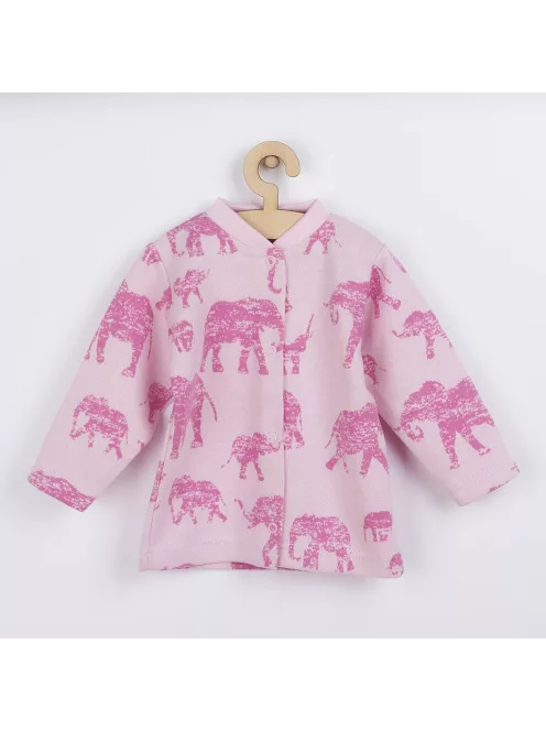 Baba kabátka Baby Service Elefánt rózsaszín