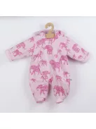 Meleg baba kezeslábas kapucnival Baby Service Elefánt rózsaszín