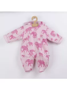   Meleg baba kezeslábas kapucnival Baby Service Elefánt rózsaszín
