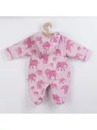 Meleg baba kezeslábas kapucnival Baby Service Elefánt rózsaszín