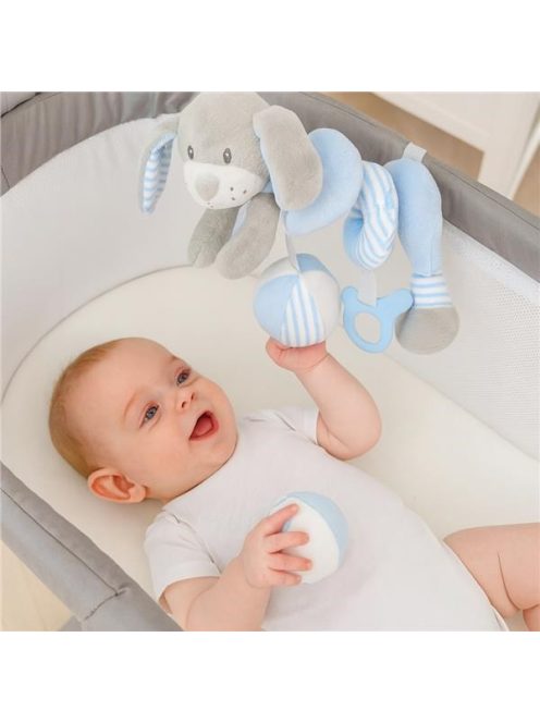 Spirálos játék kiságyra Baby Mix kutya kék