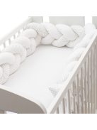 Védő fonott rácsvédő kiságyba New Baby Minka és pöttyök szürke