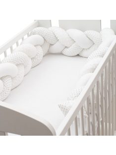  Védő fonott rácsvédő kiságyba New Baby Minka és pöttyök szürke