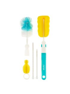   Kefe szett a cumisüveg, cumi és a szívószál tisztításához Akuku kék