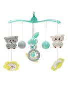 Körhinta a kiságy fölé világító vetítővel  Baby Mix menta