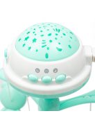 Körhinta a kiságy fölé világító vetítővel  Baby Mix menta
