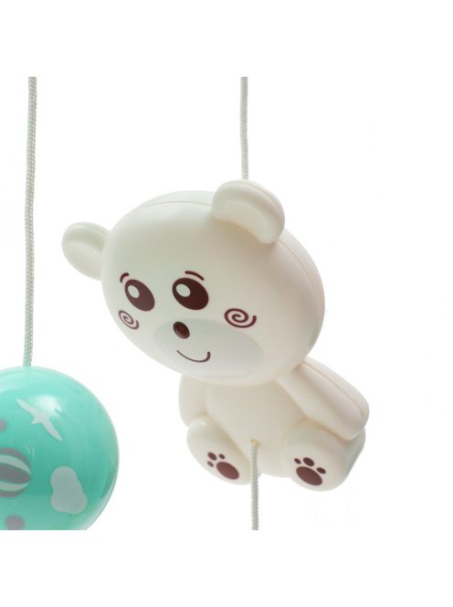 Körhinta a kiságy fölé világító vetítővel  Baby Mix menta