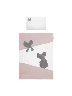   3-részes ágyneműgarnitúra Belisima Mouse 100/135 rózsaszín