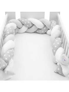   Védő fonott rácsvédő kiságyba New Baby Csillag szürke-fehér