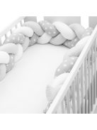 Védő fonott rácsvédő kiságyba New Baby Csillag szürke-fehér