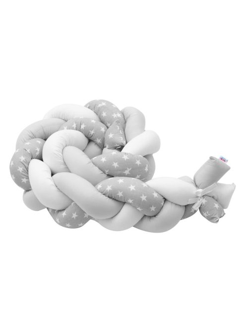Védő fonott rácsvédő kiságyba New Baby Csillag szürke-fehér