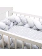 Védő fonott rácsvédő kiságyba New Baby Csillag szürke-fehér