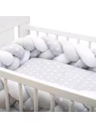 Védő fonott rácsvédő kiságyba New Baby Csillag szürke-fehér