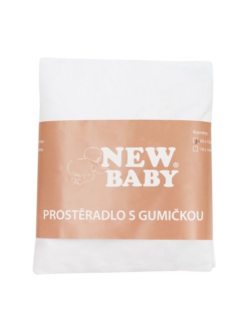 Jersey lepedő kiságyba New Baby 120x60 fehér