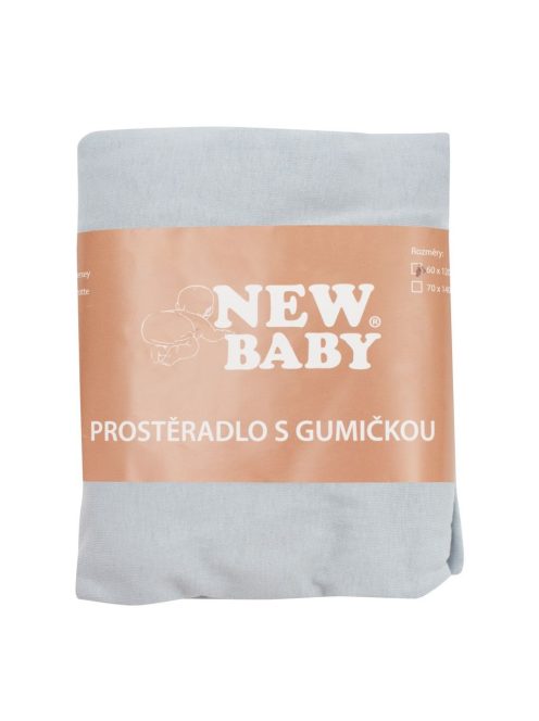 Jersey lepedő kiságyba New Baby 120x60 szürke