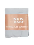Jersey lepedő kiságyba New Baby 120x60 szürke