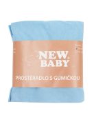 Jersey lepedő kiságyba New Baby 120x60 kék