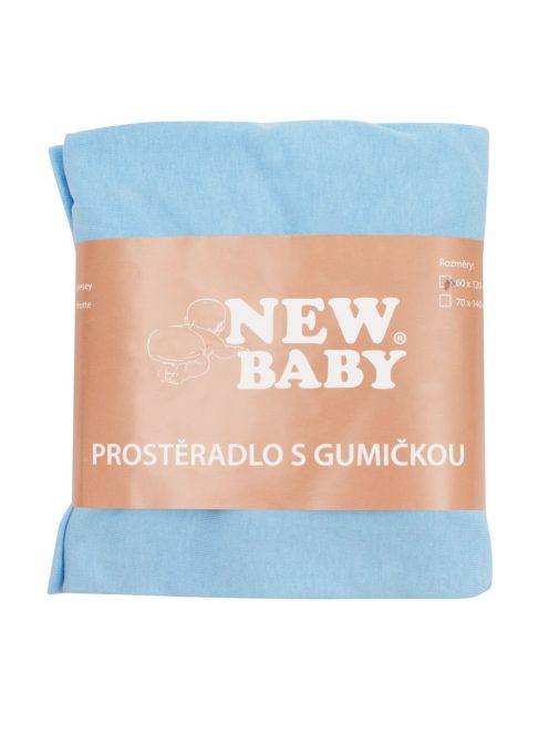 Jersey lepedő kiságyba New Baby 120x60 kék