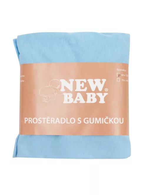 Jersey lepedő kiságyba New Baby 120x60 kék