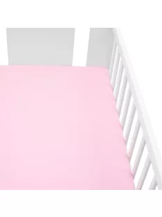Jersey lepedő kiságyba New Baby 120x60 rózsaszín