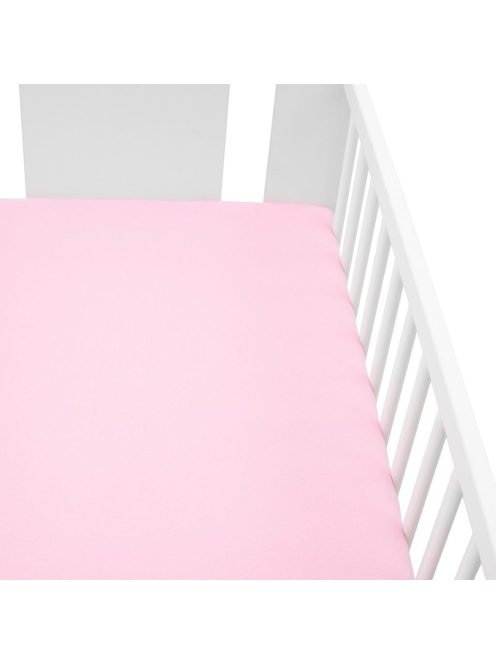 Jersey lepedő kiságyba New Baby 120x60 rózsaszín