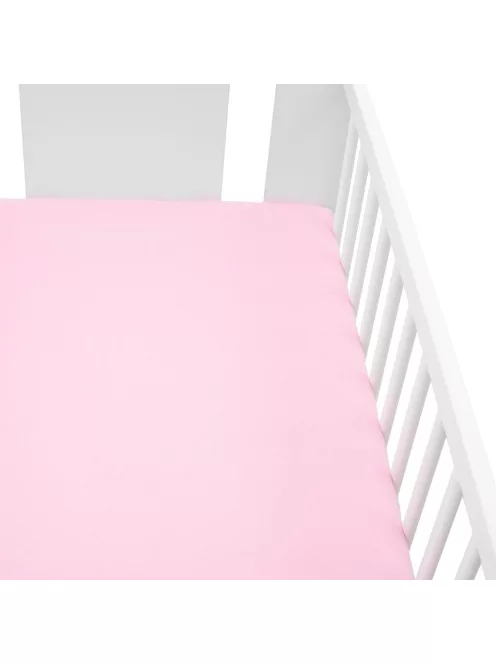 Jersey lepedő kiságyba New Baby 120x60 rózsaszín