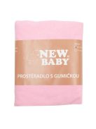 Jersey lepedő kiságyba New Baby 120x60 rózsaszín