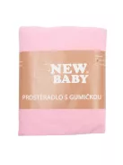 Jersey lepedő kiságyba New Baby 120x60 rózsaszín